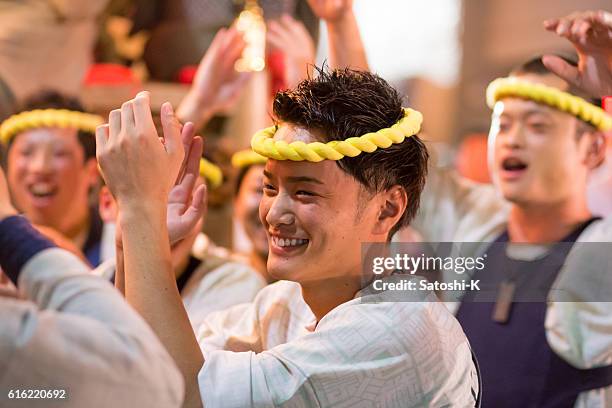 blessing their own success - sawara autumn festival - saba sushi stock pictures, royalty-free photos & images