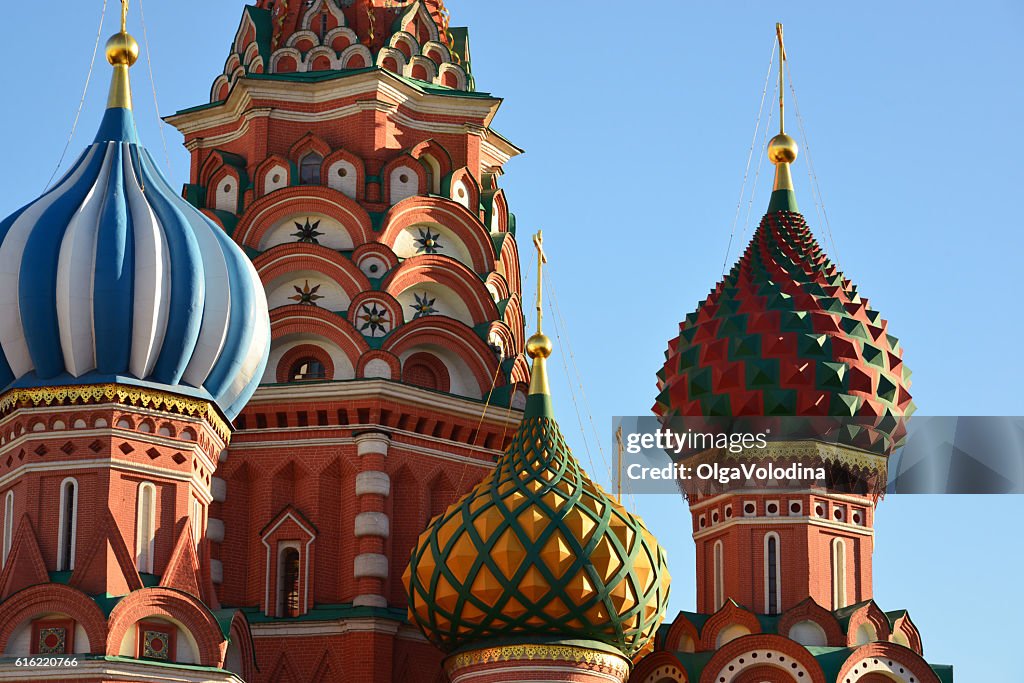 La cathédrale Saint-Basile sur la place Rouge à Moscou, Russie