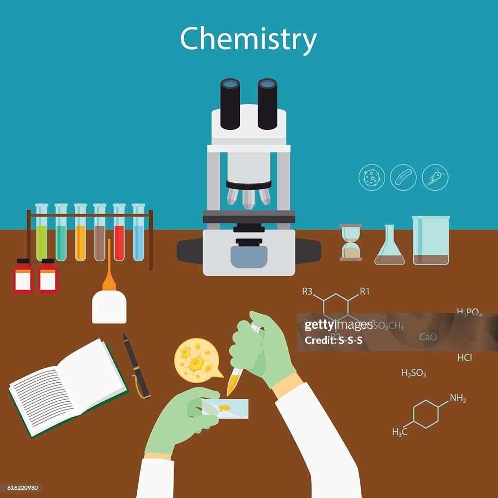 Chemistry research in laboratory