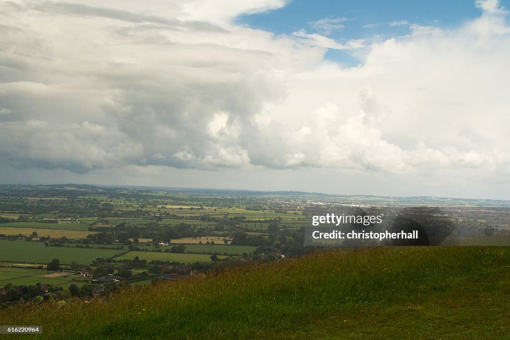 Cloudy view over the Chilterns in Buckinghamshire