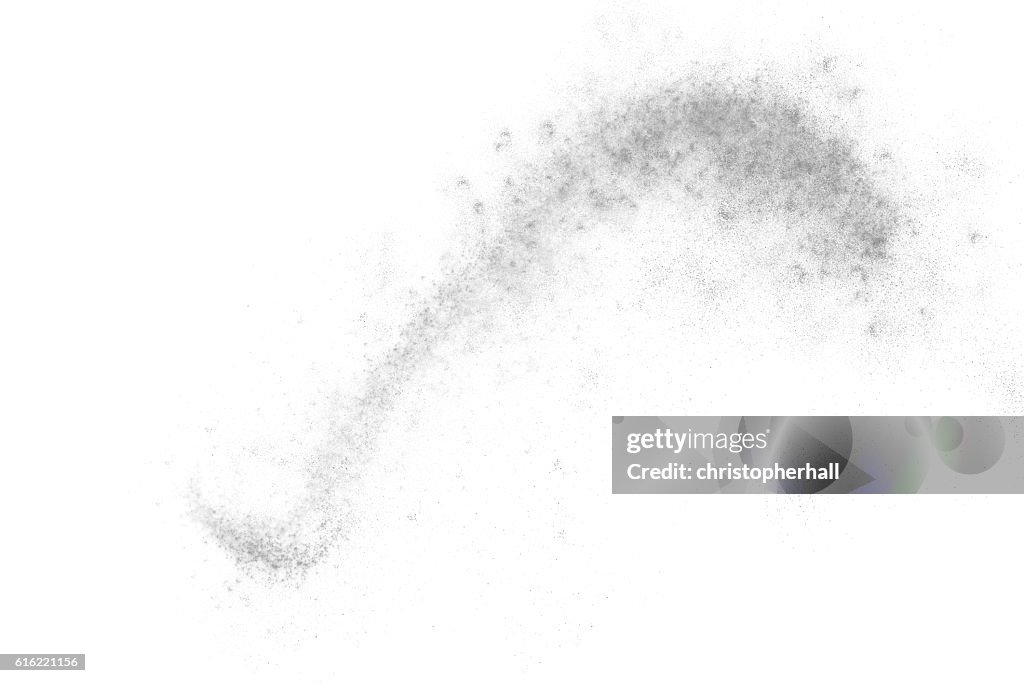 Black and white abstract powder explosion background