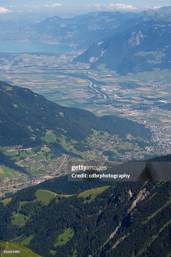 Aerial view of the Romandie