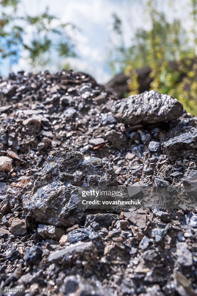 Heap of black coal