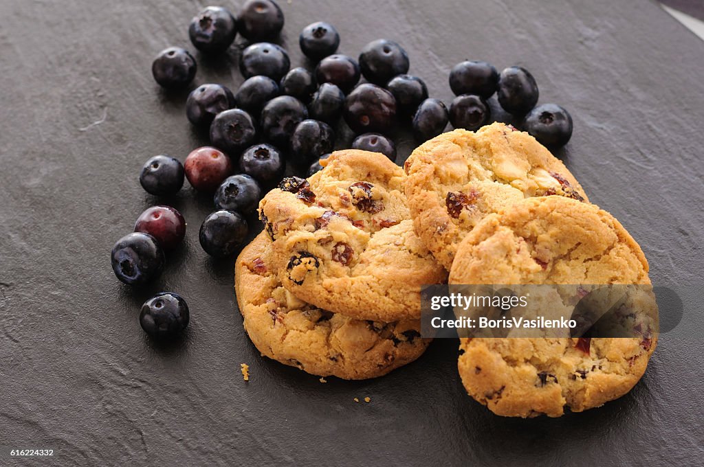 Cookies and blueberries