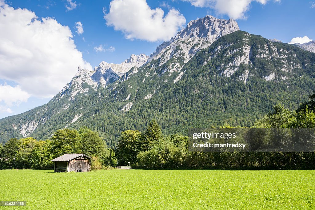 Karwendel mountain range in Bavaria