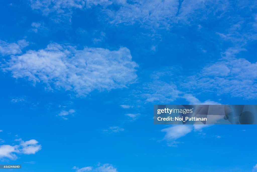 Blue sky and cloud on sunny day