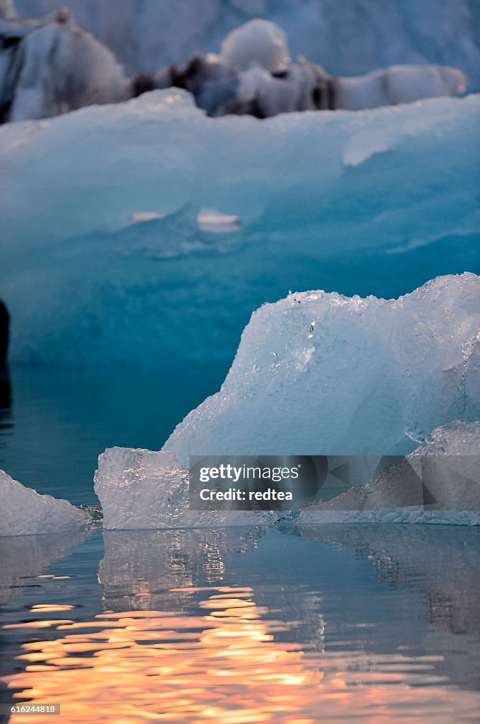 Jokulsarlon glacial lake in Iceland