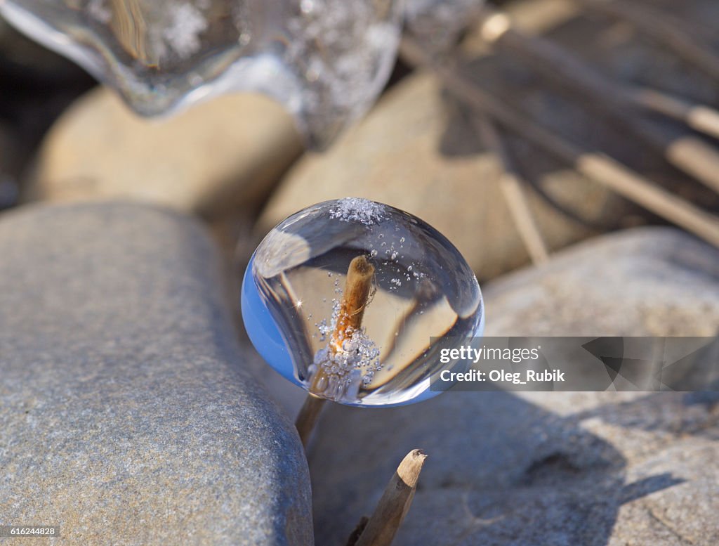 Ice natural sculpture