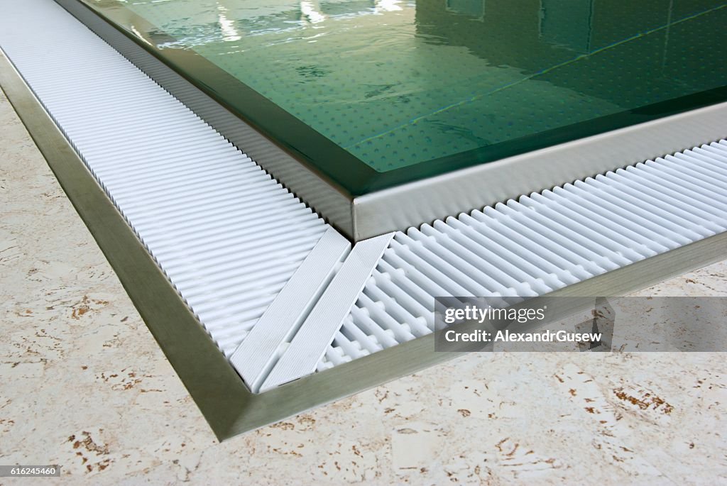 Design of swimming pool in modern gym