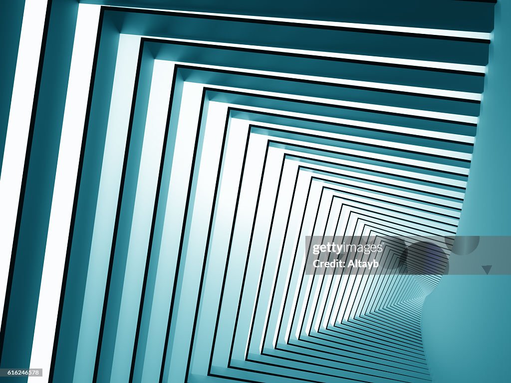 Abstract spiral square background