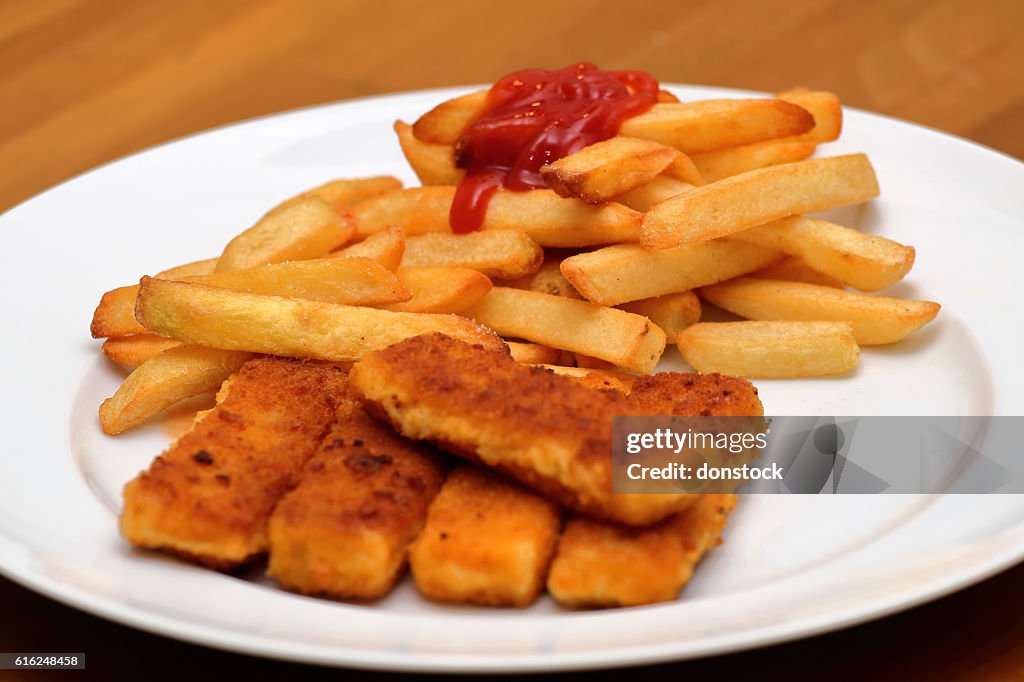 Fish sticks with french fries