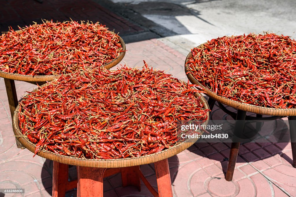 Red dried chilli pepper