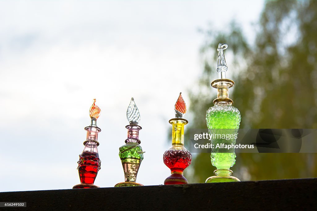 Bottle of poison, poisonous capsule, halloween