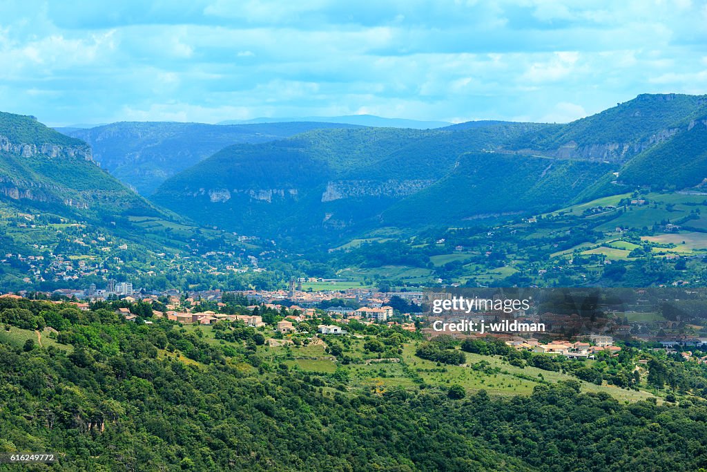 Sommertal Fluss Tarn, Frankreich.