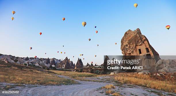hot air balloons - hot air balloon ride stock pictures, royalty-free photos & images