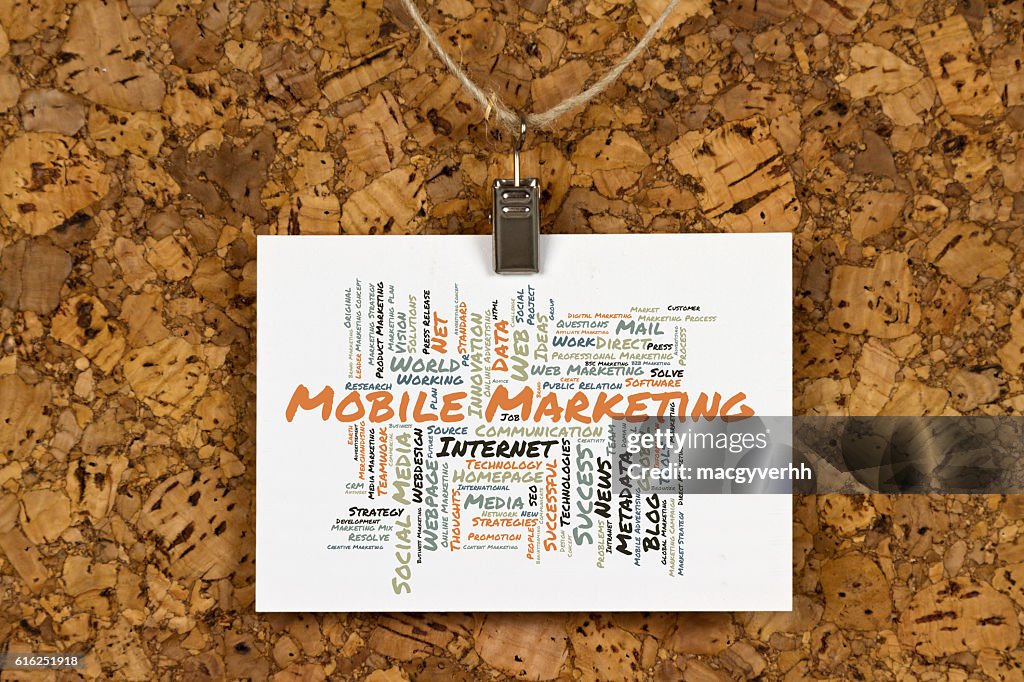 Mobile Marketing word cloud