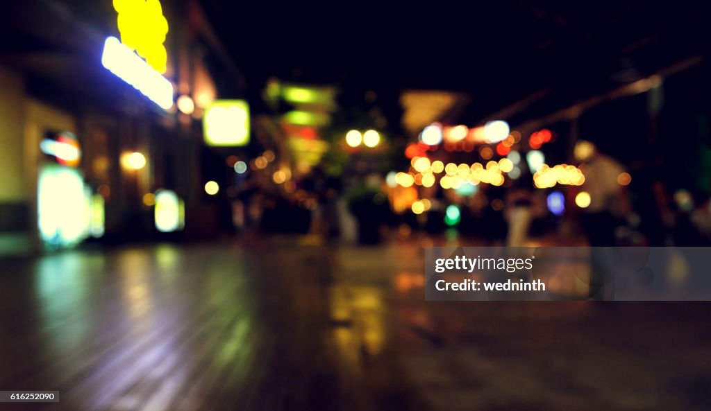 Defocused bokeh light, abstract background at night photo