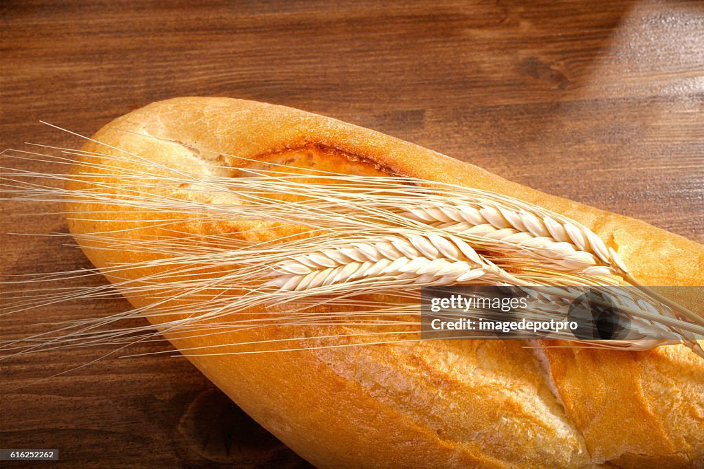 Fresh bread and wheat