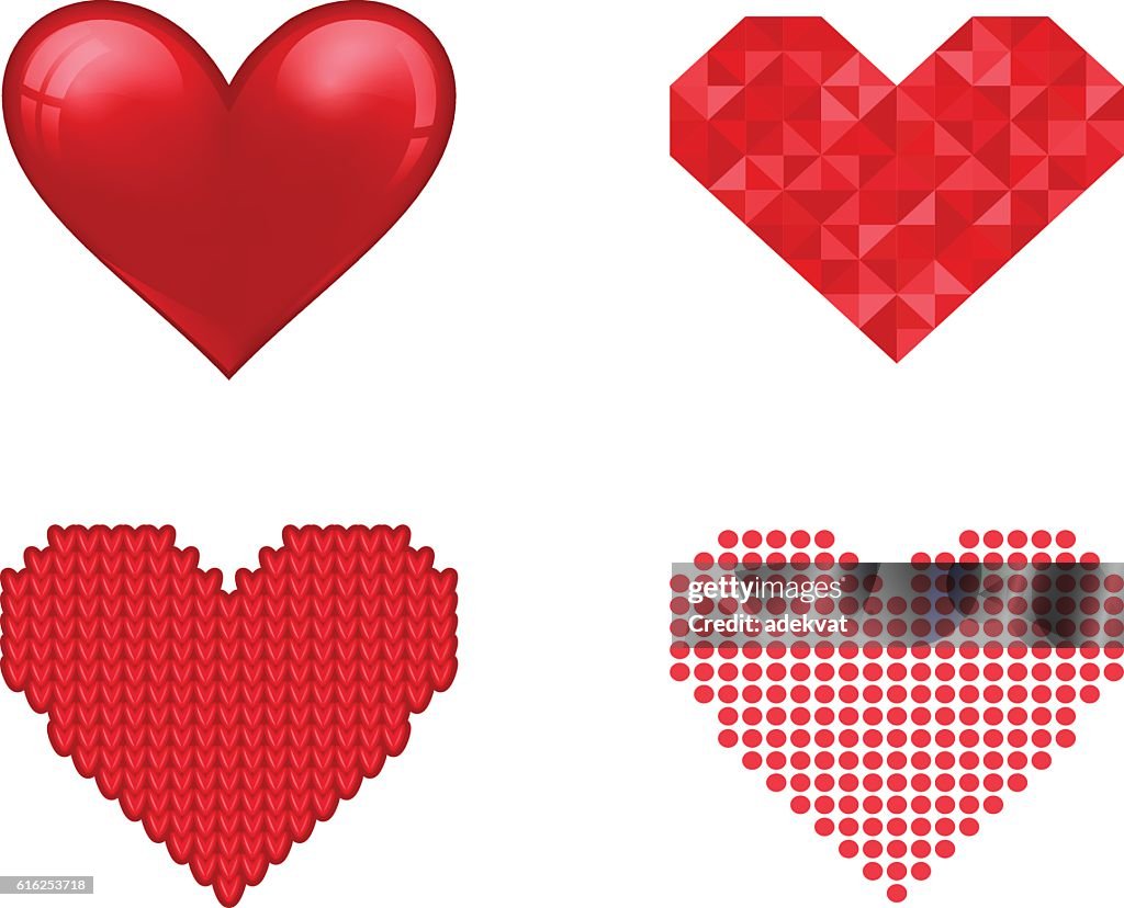 Red heart vector icon