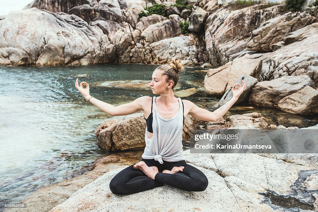 Yoga on the beach