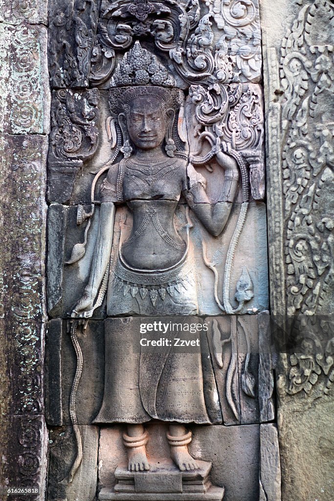 Reliefs at Angkor Thom, Cambodia