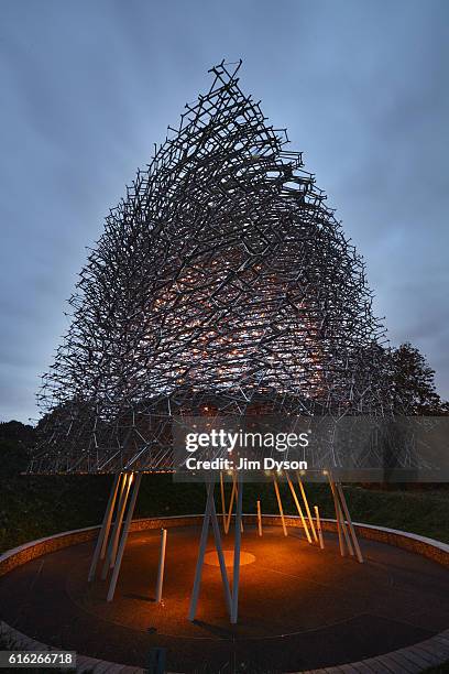 View of the Hive, a multi-sensory installation that encapsulates the story of the honey bee, at Kew Gardens on October 21, 2016 in London, England....