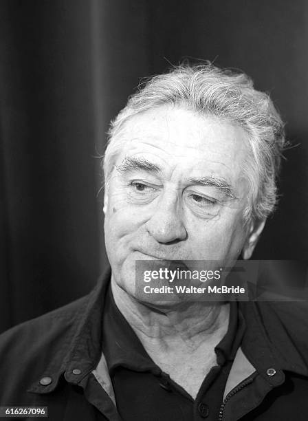 Robert De Niro during the photocall for "A Bronx Tale - The New Musical" at the New 42nd Street Studios on October 21, 2016 in New York City..