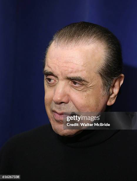 Chazz Palminteri during the photocall for "A Bronx Tale - The New Musical" at the New 42nd Street Studios on October 21, 2016 in New York City..