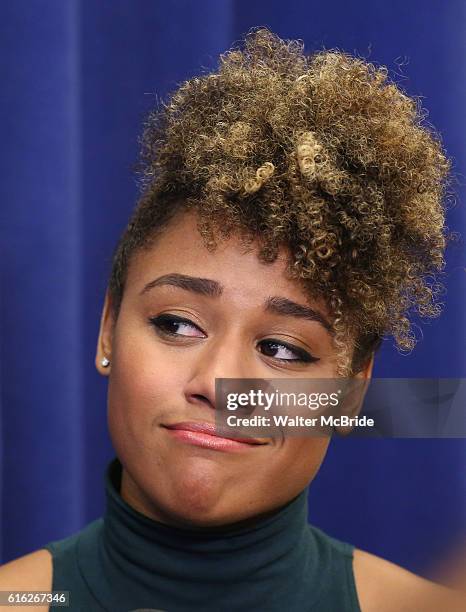 Ariana Debose during the open press rehearsal for "A Bronx Tale - The New Musical" at the New 42nd Street Studios on October 21, 2016 in New York...