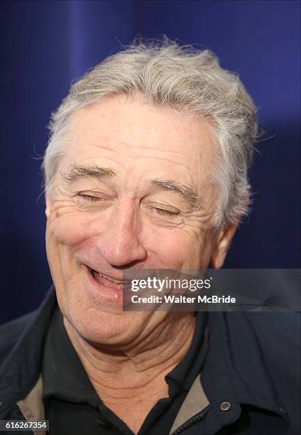 Robert De Niro during the photocall for "A Bronx Tale - The New Musical" at the New 42nd Street Studios on October 21, 2016 in New York City..