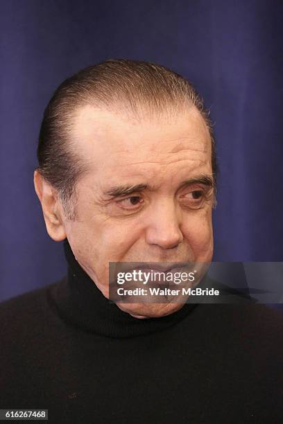 Chazz Palminteri during the photocall for "A Bronx Tale - The New Musical" at the New 42nd Street Studios on October 21, 2016 in New York City..