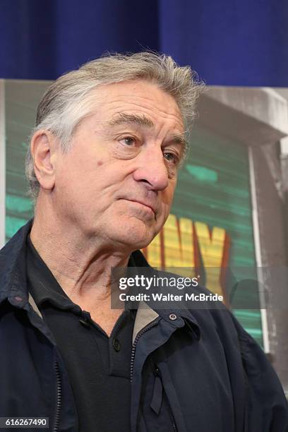 Robert De Niro during the photocall for "A Bronx Tale - The New Musical" at the New 42nd Street Studios on October 21, 2016 in New York City..