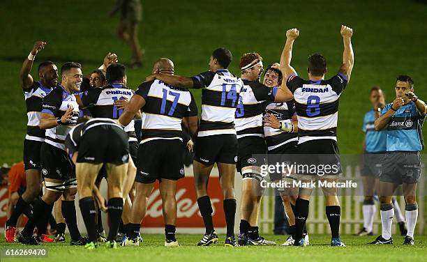 Spirit players celebrate victory in the 2016 NRC Grand Final match between the NSW Country Eagles and Perth Spirit at Scully Park on October 22, 2016...
