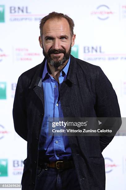 Ralph Fiennes attends a photocall for 'The English Patient - Il Paziente Inglese' during the 11th Rome Film Festival at Auditorium Parco Della Musica...