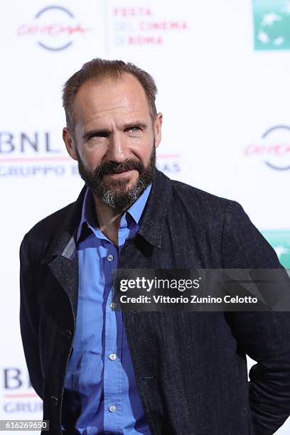 Ralph Fiennes attends a photocall for 'The English Patient - Il Paziente Inglese' during the 11th Rome Film Festival at Auditorium Parco Della Musica...