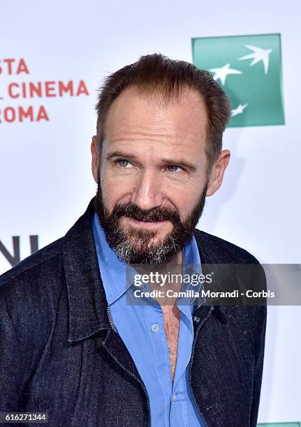 Ralph Fiennes attends a photocall for 'The English Patient - Il Paziente Inglese' during the 11th Rome Film Festival on October 22, 2016 in Rome,...