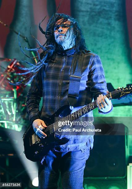 James ÔMunkyÕ Shaffer of the Metal Band Korn performs live at at the Ace Hotel Theatre for SiriusXM at The Theatre at Ace Hotel on October 21, 2016...