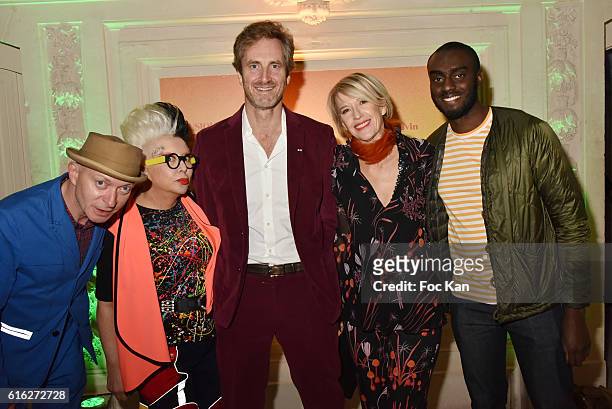 Fabrice Bousteau, Orlan, Frederic Jousset from Beaux Arts Magazine, Colette BarbierÊand Youssouf fofana from Maison Chateau Rouge attend 'Le Bal...