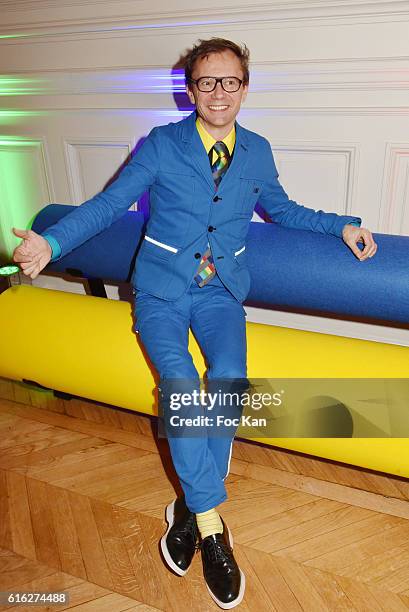 Mathieu Mercier attends 'Le Bal Jaune 2016' : Dinner Party At Hotel Salomon de Rothschild As part of FIAC 2016 - International Contemporary Art Fair...