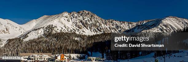 base of arapahoe basin ski area - summit co stock pictures, royalty-free photos & images