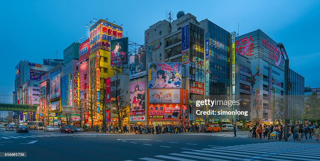 Akihabara District at Blue Hour