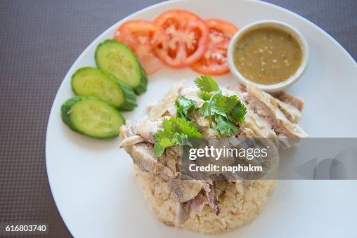 Chicken Rice Meat Closeup Of Chicken Meat And Rice High-Res Stock Photo - Getty Images