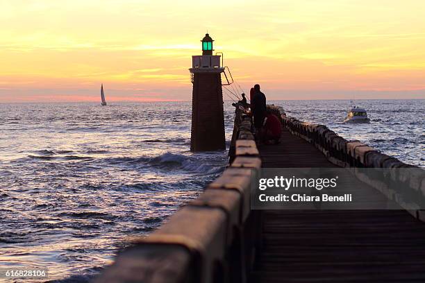 cap breton lighthouse - hossegor ストックフォトと画像