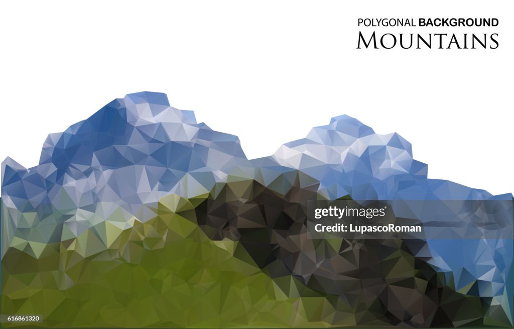Abstrakte Hintergrund Berge polygonalen Stil. Vektor-Illustration. Designelement.