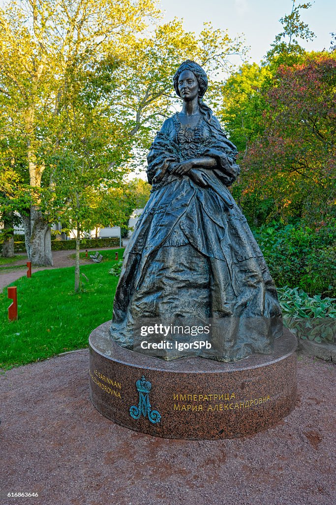 Monument to Russian empress Maria Alexandrovna in Mariehamn
