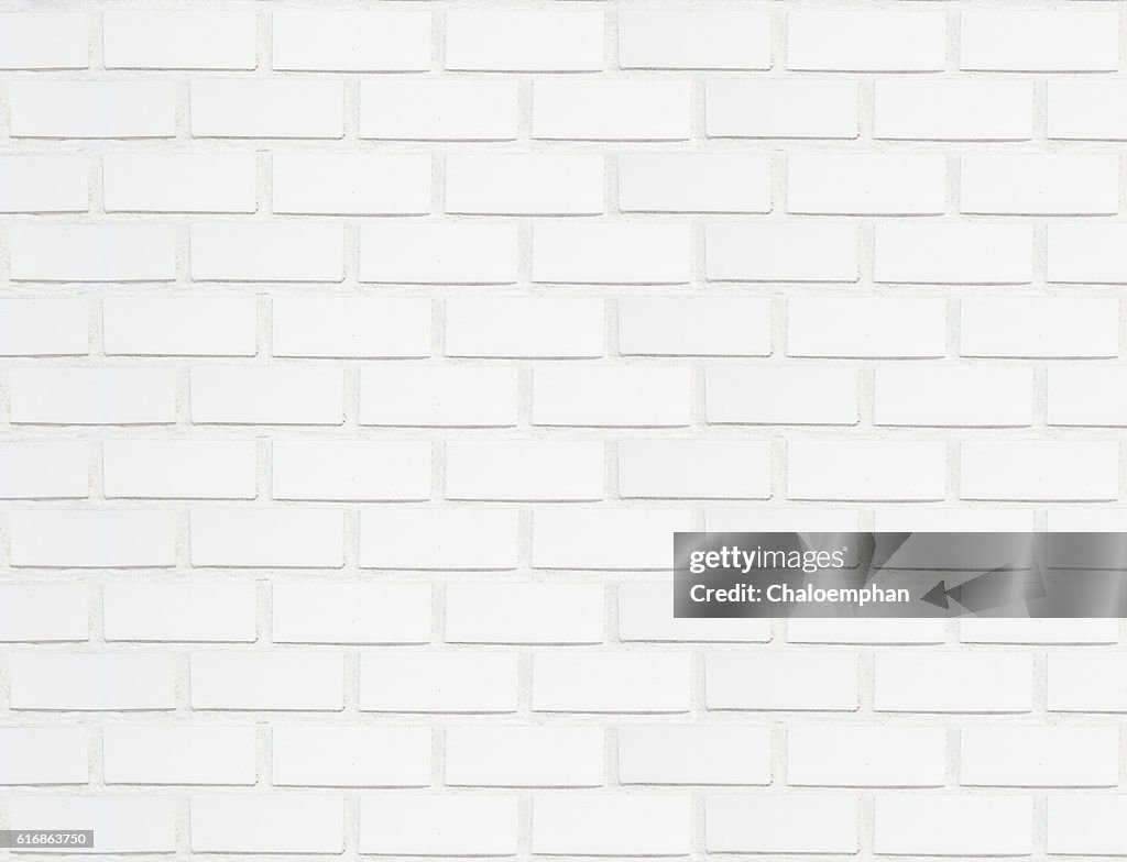 Blanc mur de briques.