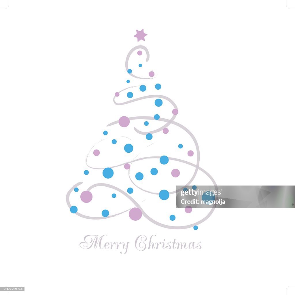 Ilustración vectorial abstracto árbol de navidad