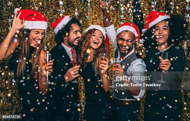 de navidad party - christmas party fotografías e imágenes de stock