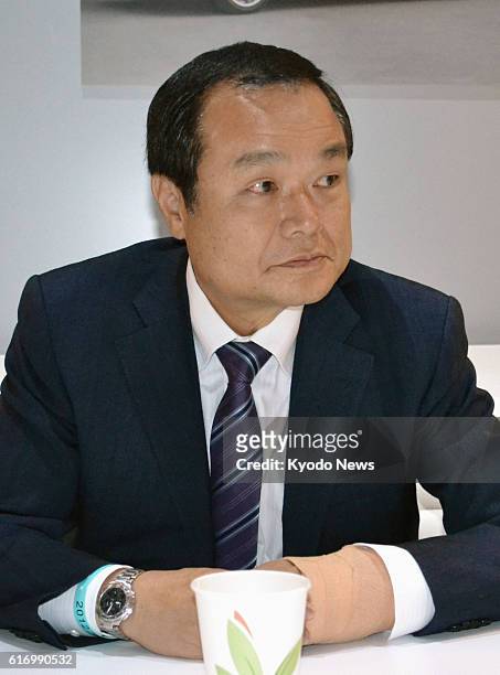 United States - Honda Motor Co. President Takanobu Ito speaks in an interview with Kyodo News in Detroit on Jan. 9, 2012. Honda is introducing new...