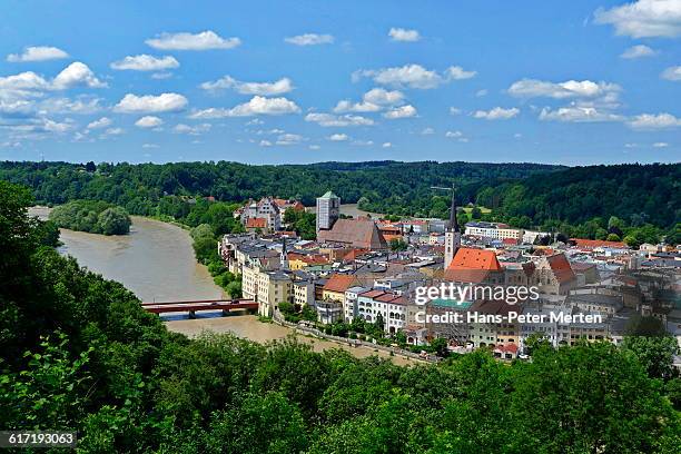 wasserburg am inn, upper bavaria - inn stockfoto's en -beelden